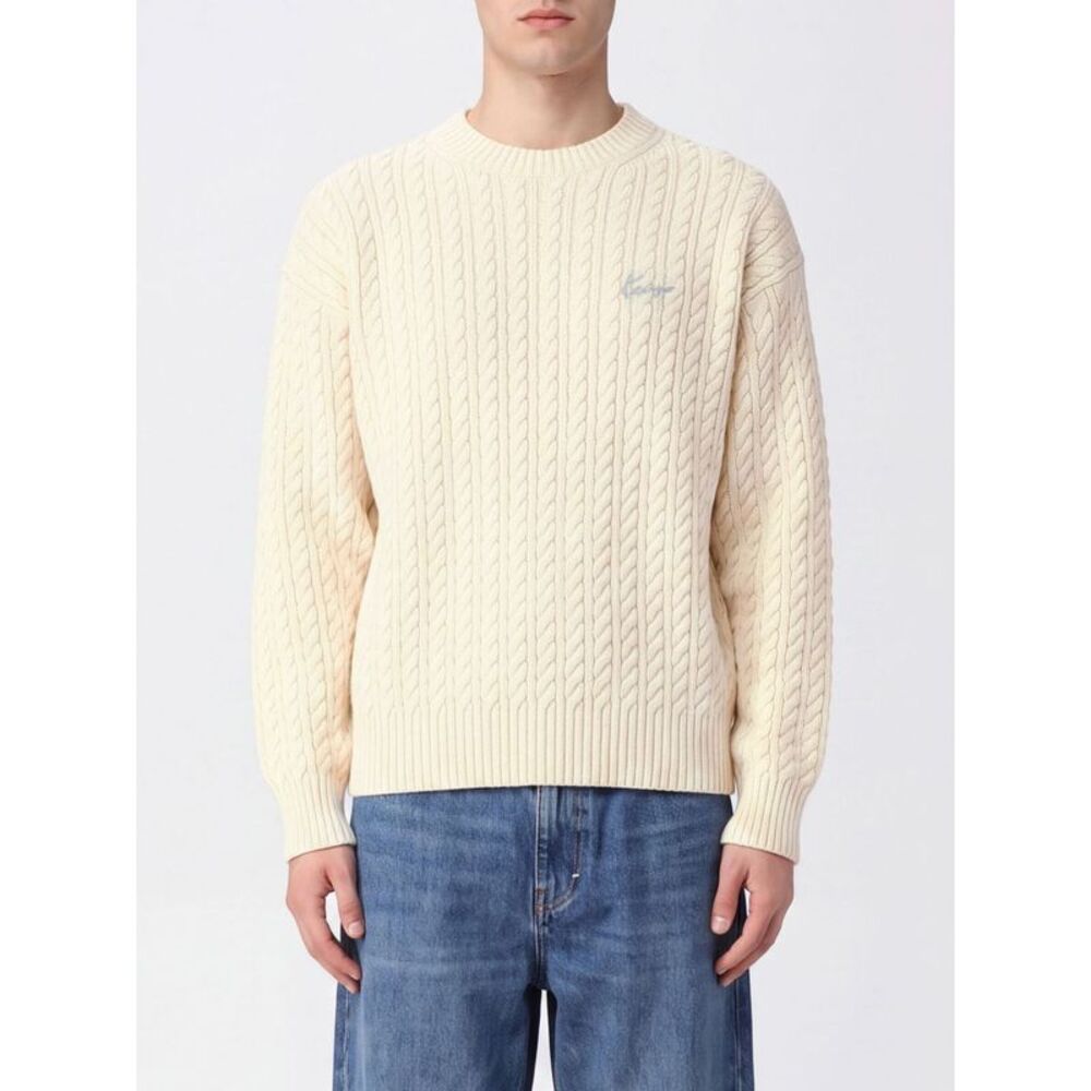 Kenzo Men Embroidered Logo Cotton And Wool Blend Crewneck Jumper Kenzo